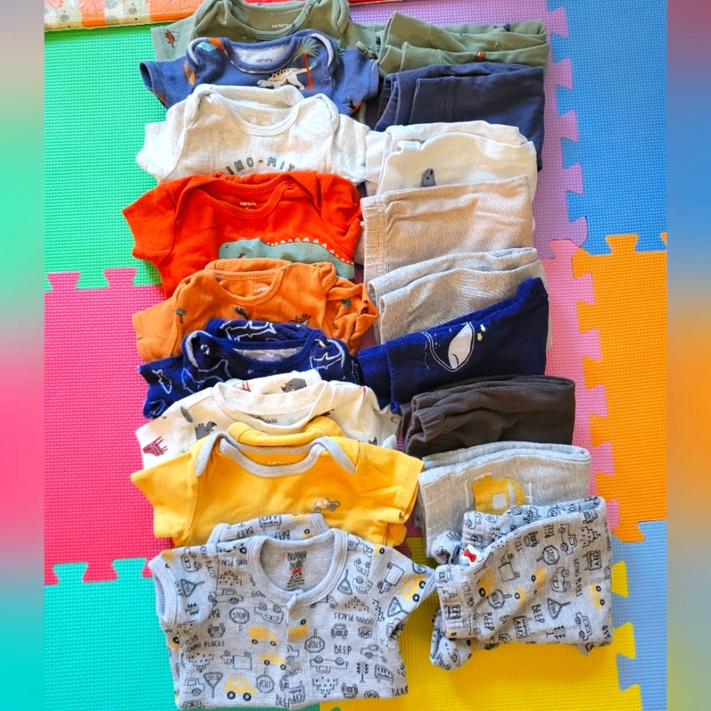 9 month old Carters full outfit set for baby boy infant clothes onesies and matc